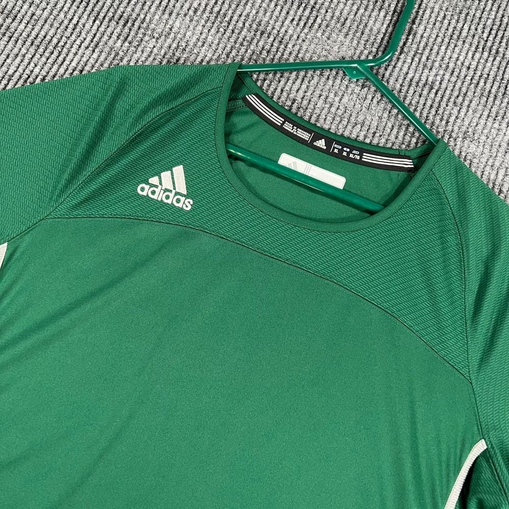 Adidas Shirt Womens XL Extra Large Green Long Sleeve Athletic Training Active